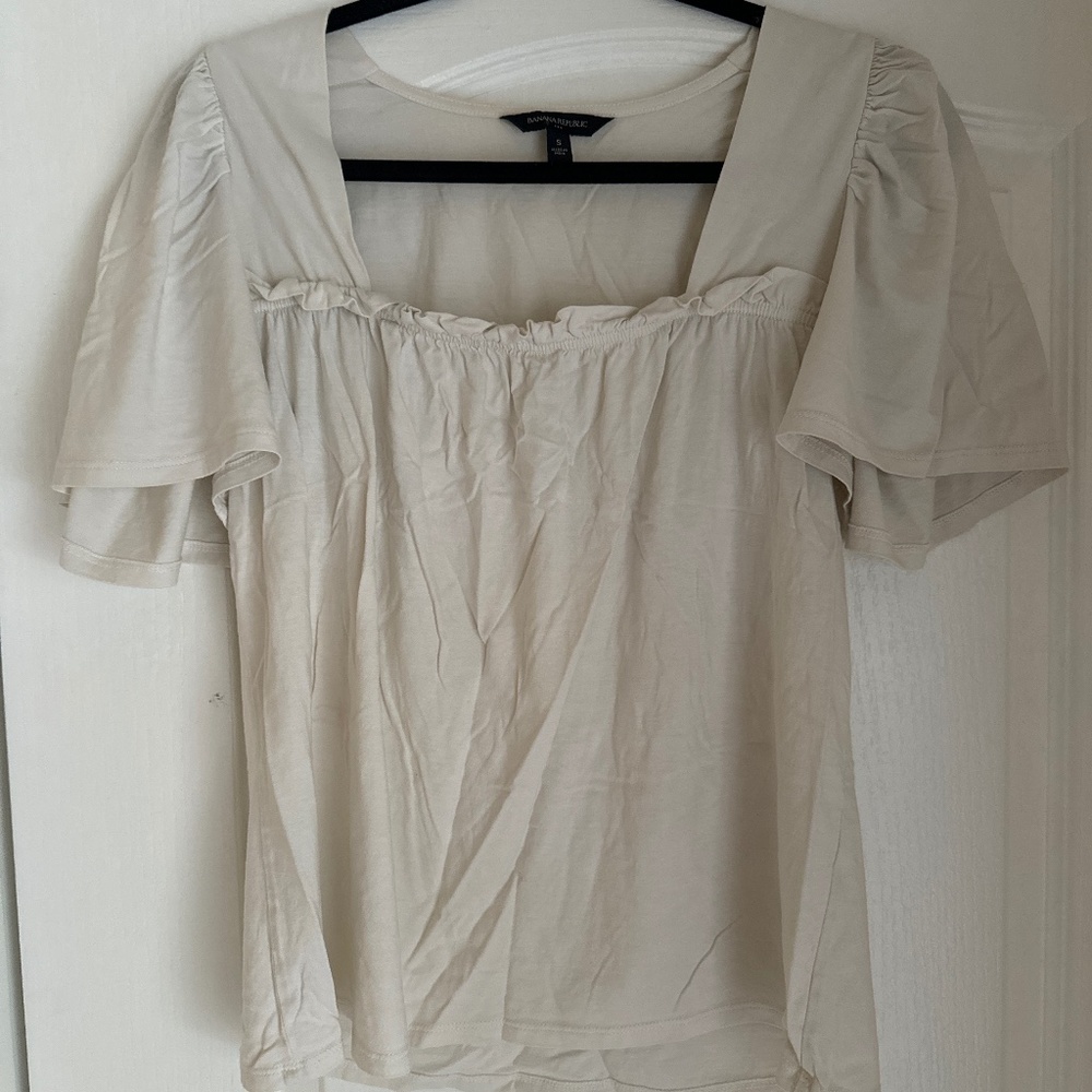 Banana Republic Ruched Square-Neck Top